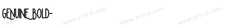 GENUINE Bold字体转换